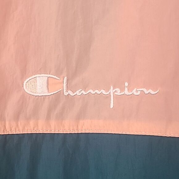 Champion Colorblocked Wind Breaker Pullover Kangaroo Pocket Size L - Picture 9 of 11